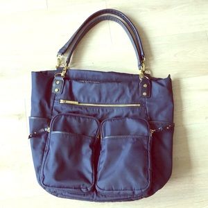 Large navy blue bag/diaper bag
